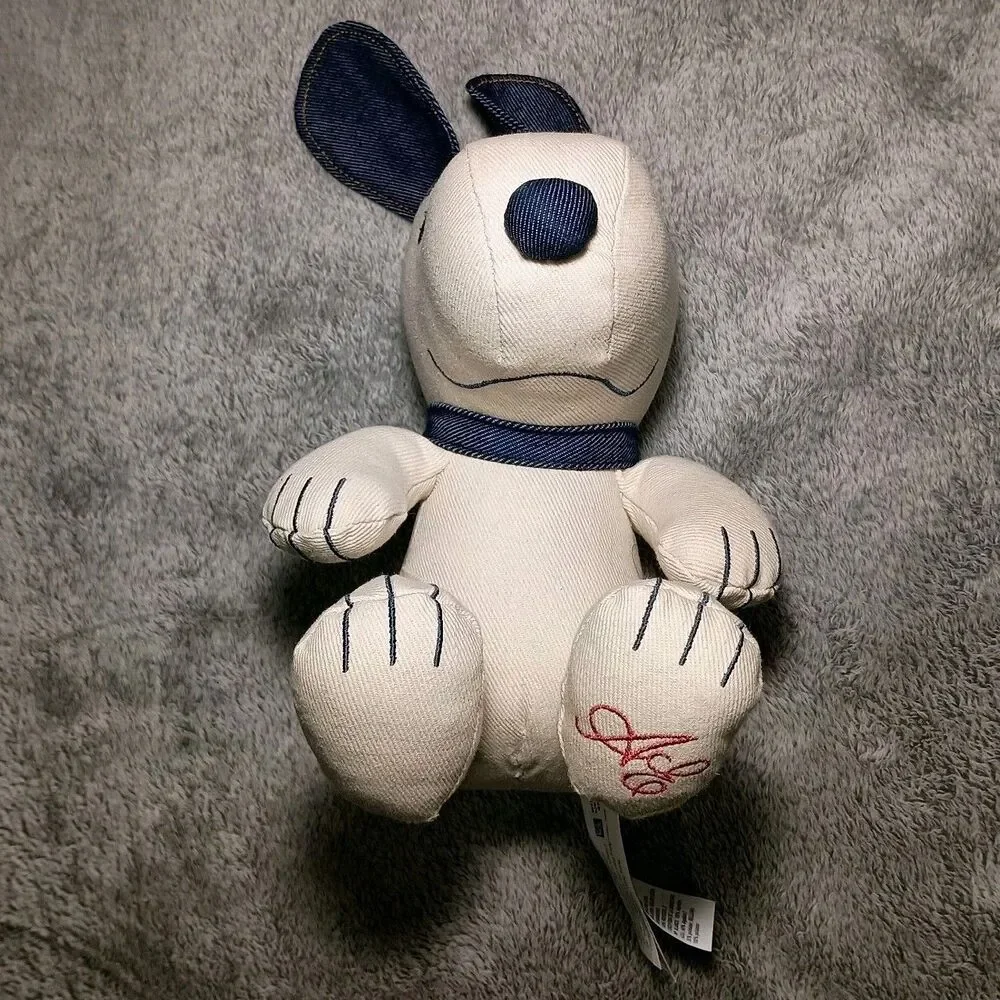 American Eagle Limited Edition Denim Snoopy Peanuts 8” Plush Stuffed Animal Rare